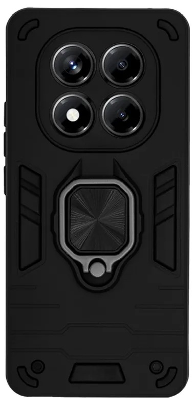 Накладка силикон/пластик prc armor xiaomi redmi note 14 pro 4g с подставкой black