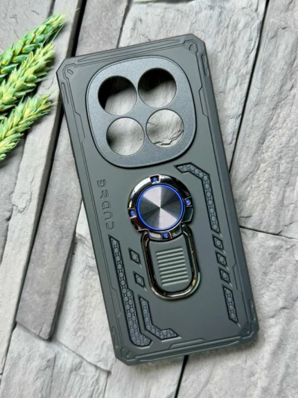 Накладка силикон/пластик prc armor xiaomi redmi note 14 pro 5g/poco x7 с подставкой black