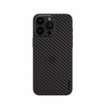 Накладка силикон/пластик PRC Карбон Premium Iphone 15  PRO Black