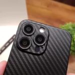 Накладка силикон/пластик PRC Карбон Premium Apple iPhone 16 Pro чёрный — изображение 2