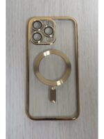 Накладка силикон/пластик PRC Logo Apple iPhone 16 золотой — изображение 2