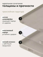 Накладка силикон/пластик PRC Logo Apple iPhone 16 Pro тёмно-синий — изображение 3