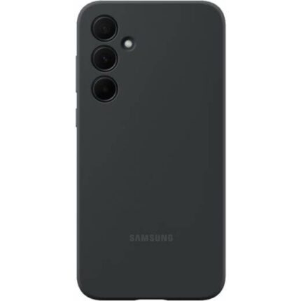 Накладка силикон/пластик PRC матовая с цветными краями и кольцом Samsung A35 Black