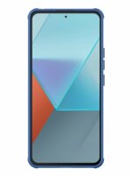 Накладка силикон/пластик PRC матовая с цветными краями и кольцом Xiaomi Poco X6 Pro 5G Blue — изображение 2
