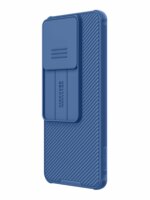 Накладка силикон/пластик PRC матовая с цветными краями и кольцом Xiaomi Poco X6 Pro 5G Blue — изображение 3