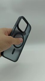 Накладка силикон/пластик PRC матовая с цветными краями Apple iPhone 14 Pro тёмно-синий — изображение 2