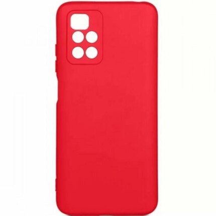 Накладка силикон/пластик PRC матовая с цветными краями Xiaomi Redmi 10 Red