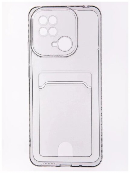 Накладка силикон/пластик PRC матовая с цветными краями Xiaomi Redmi 10C/Poco C40 Red