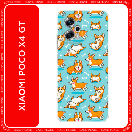 Накладка силикон/пластик PRC с кардхолдером Xiaomi Poco X4 PRO/Note 11 PRO Blue