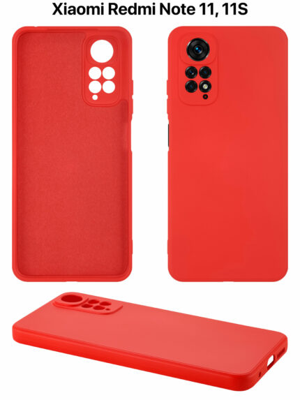 Накладка силикон/пластик PRC с кардхолдером Xiaomi Redmi Note 11 4G/11S 4G Wine Red