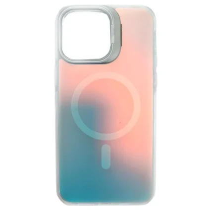 Накладка силикон/пластик prc skyarmor rainbow с magsafe и подставкой iphone 14 pro max