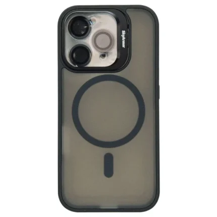 Накладка силикон/пластик prc skyarmor с magsafe и подставкой iphone 16 pro max black