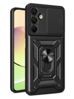 Накладка силикон/пластик prc armor samsung a16 с подставкой black