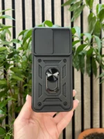 Накладка силикон/пластик prc armor samsung a16 с подставкой black