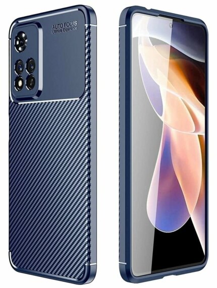 Накладка силикон/пластик PRC Xiaomi Redmi Note 11  PRO Plus с магнитной подставкой Dark Blue