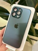 Накладки силикон/стекло AG Glass Case Apple iPhone 14 перламутровый белый — изображение 2