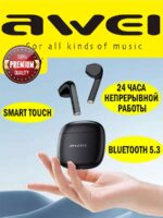 Наушники-bluetooth TWS с микрофоном Awei T26 Pro Black