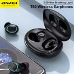 Наушники беспроводные TWS с микрофоном Awei T60 чёрный — изображение 3