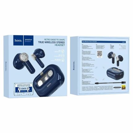 Наушники-bluetooth TWS с микрофоном Hoco EW31 Blue