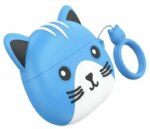 Наушники беспроводные TWS с микрофоном Hoco EW46 Cat синий — изображение 3