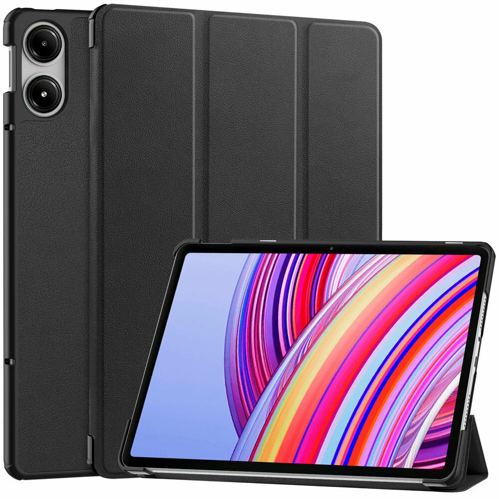 orig (1) Чехол-книжка для планшета Xiaomi Redmi Pad Pro 12.1"/Poco Pad 12.1" (Пластик) чёрный — изображение 1