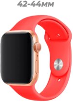 Ремешок Apple Watch силикон 42/44/45mmS Coral