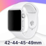 Ремешок Apple Watch силикон 42/44/45мм Серо-синий — изображение 2