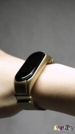 Ремешок на фитнес-браслет металл Миланская петля Mi Band 5/6 Gray