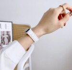 Ремешок на фитнес-браслет Mi Band 3/4 Светло-розовый — изображение 2