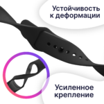 Ремешок на фитнес-браслет Mi Band 5/6/7 Красно-розовый — изображение 4