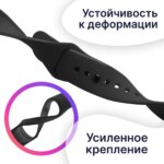 Ремешок на фитнес-браслет Mi Band 5/6/7 Ярко-фиолетовый — изображение 4