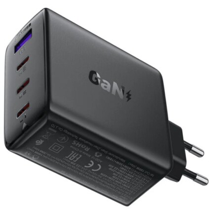 СЗУ AceFast A94 PD100W GaN (3USB-C+1USB-A) adapter Black