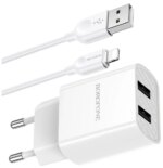 СЗУ Borofone BA53A 2USB 2.1A Type-C White