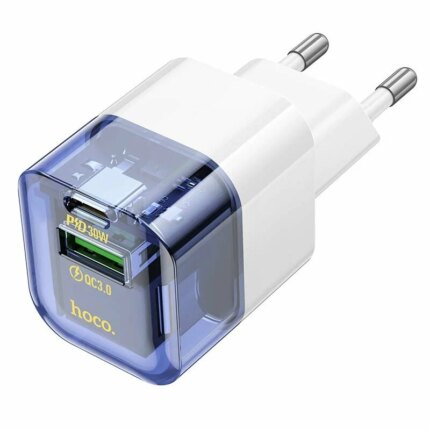 СЗУ Hoco C111A PD30W + QC 3.0 (Type-C/Lightning) White
