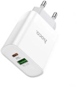 СЗУ Hoco C80A 1USB + PD20W + QC 3.0 adapter White