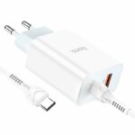 СЗУ Hoco C97A 1USB+1USB-C 20W адаптер белый — изображение 2