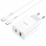 СЗУ Hoco C97A 1USB+1USB-C 20W адаптер белый — изображение 3