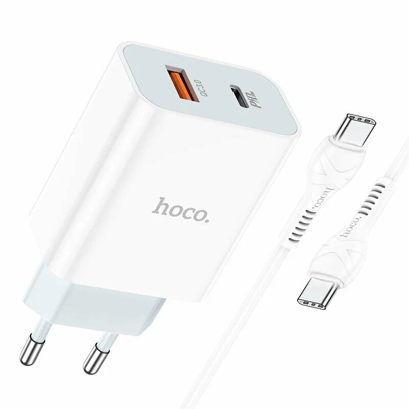 СЗУ Hoco C97A PD20W + QC 3.0 adapter White СЗУ Hoco C97A PD20W + QC 3.0 adapter White