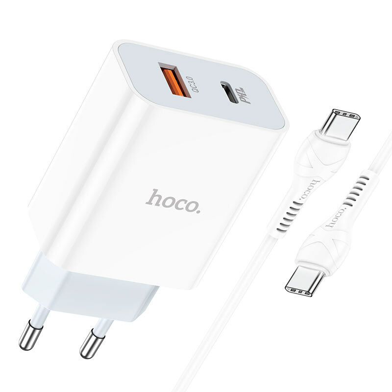 СЗУ Hoco C97A PD20W + QC 3.0 Type-C/Lightning White СЗУ Hoco C97A PD20W + QC 3.0 Type-C/Lightning White