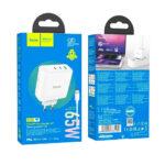 СЗУ Hoco N30 1USB+2USB-C 65W адаптер белый — изображение 2