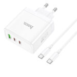 СЗУ Hoco N30 PD65W 2USB-C + USB QC 3.0 adapter White