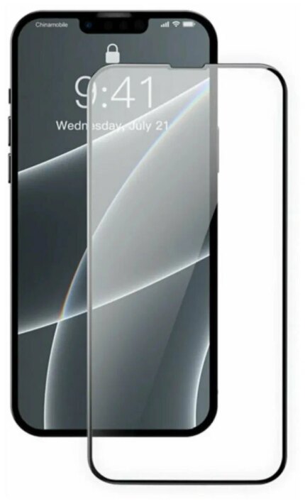 Защитное стекло Apple iPhone 13/13 PRO/14 9D без уп. Black