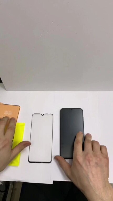 Защитное стекло керамическое матовое Samsung A31/A32/A22/M32/M22 Black