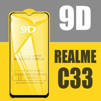 Защитное стекло Realme C33 9D без уп. Black