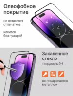 Защитное стекло Remax GL-86 Антибликовое Apple iPhone 15 Pro Max 5D чёрный — изображение 4
