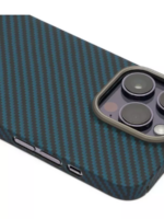 Накладка knit keivlar carbon apple iphone 15 pro blue