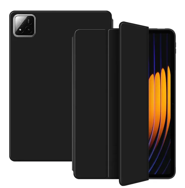 1 Чехол-книжка для планшета Xiaomi Mi Pad 8/8 Pro/7/7 Pro/Poco Pad X1 11.2" (Силикон) чёрный — изображение 1