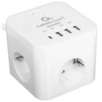 Сетевой фильтр cablexpert cube (cube 3 cu3 w) 1.5м 3 розетки white