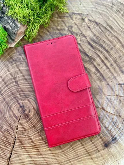 Чехол книжка fashion case xiaomi redmi note 14 pro 5g/poco x7 dark red