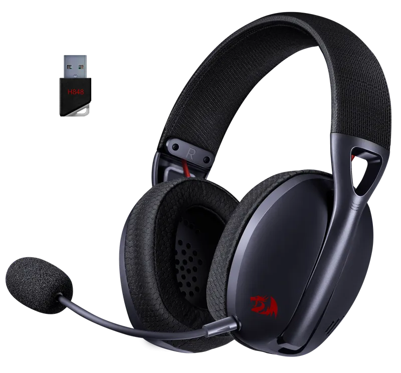 a5855e60 Наушники беспроводные с микрофоном полноразмерные Redragon Ire Pro игровые Черный — изображение 1